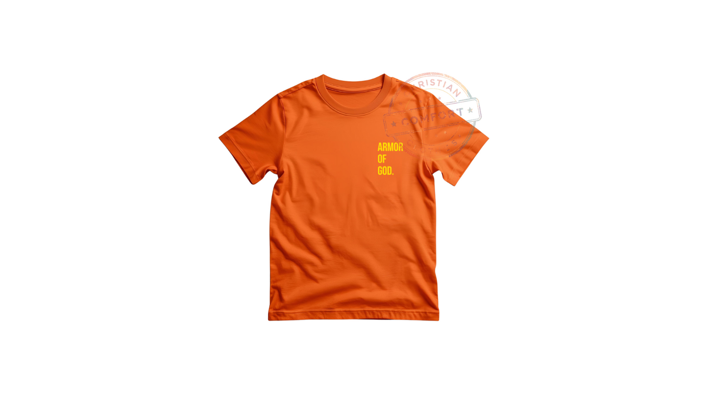 KIDS SUNSET ORANGE POCKET PRINT TEE