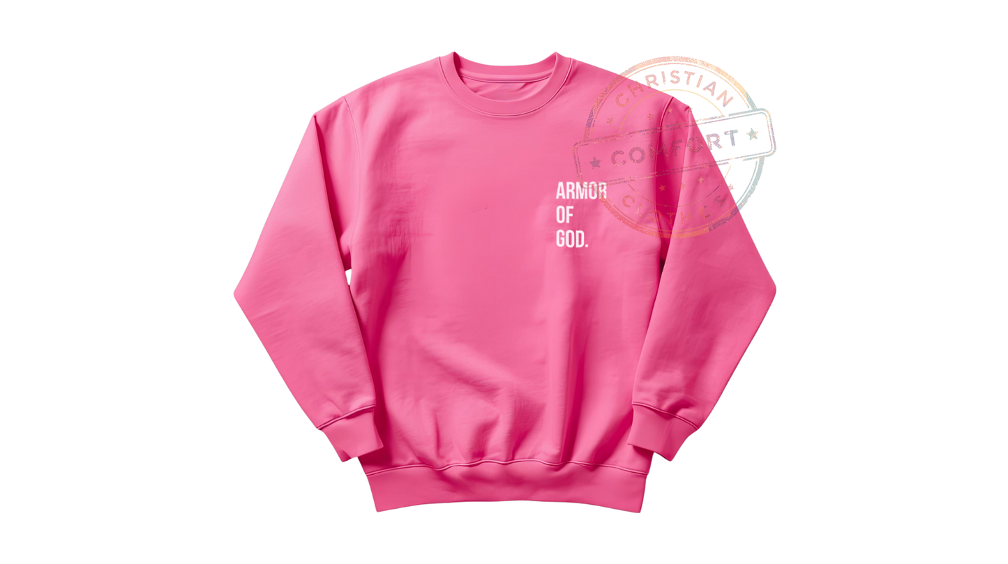 HI VIS SAFETY PINK POCKET PRINT SWEATSHIRT