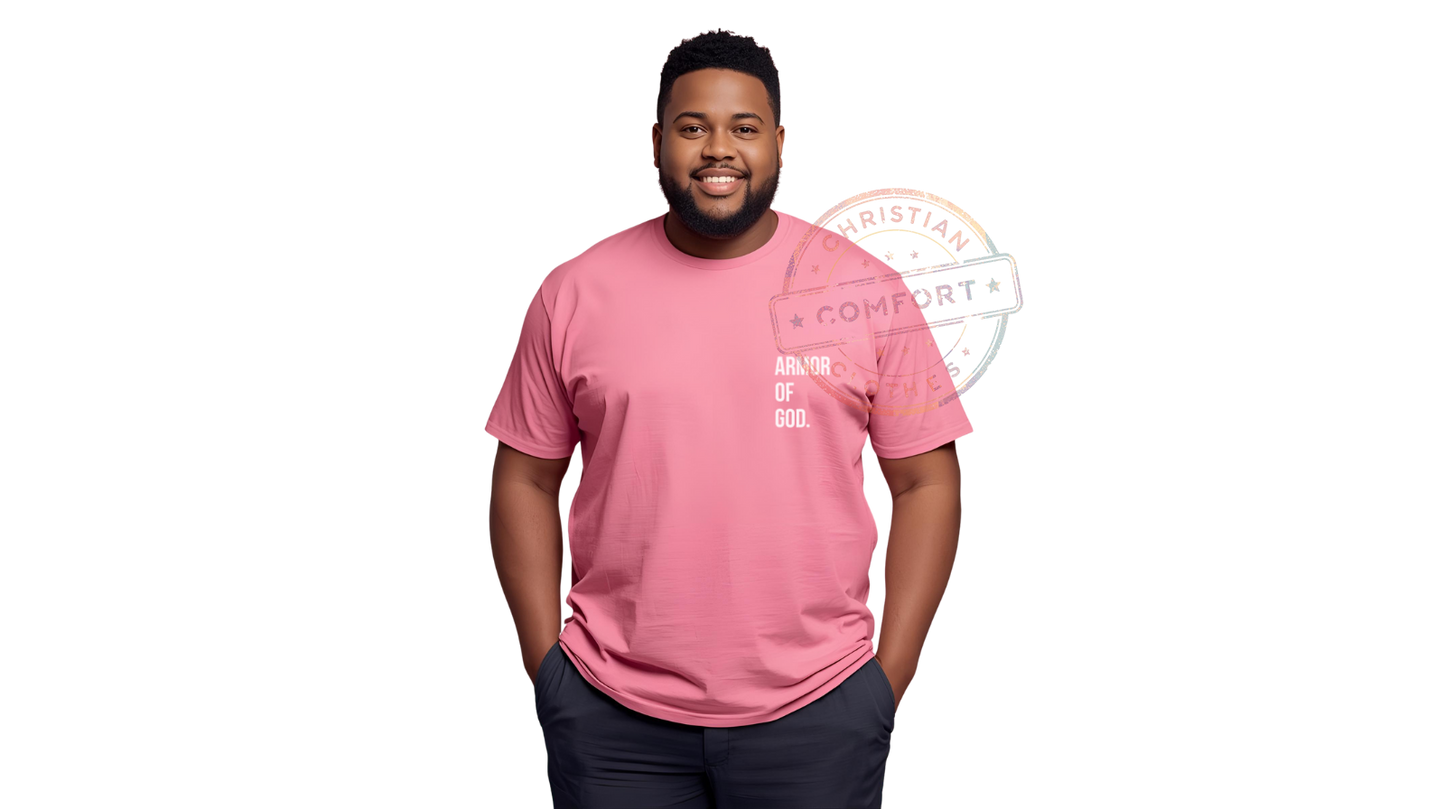 HI VIS POCKET PRINT SAFETY PINK TEE