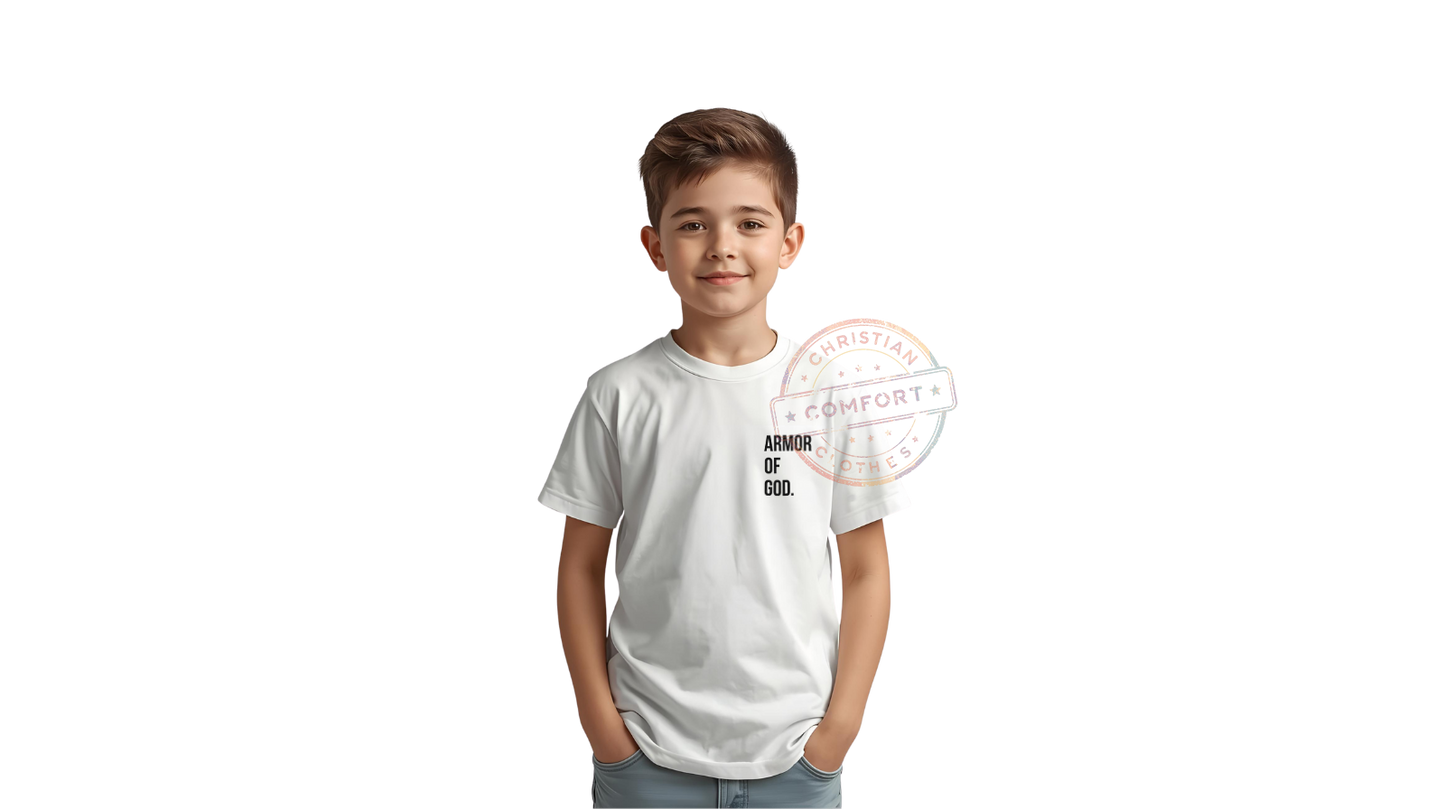 KIDS WHITE POCKET PRINT TEE