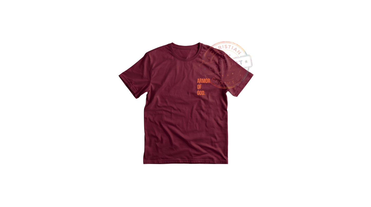 KIDS BURGUNDY POCKET PRINT TSHIRT