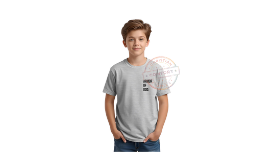 KIDS GRAY POCKET PRINT TEE