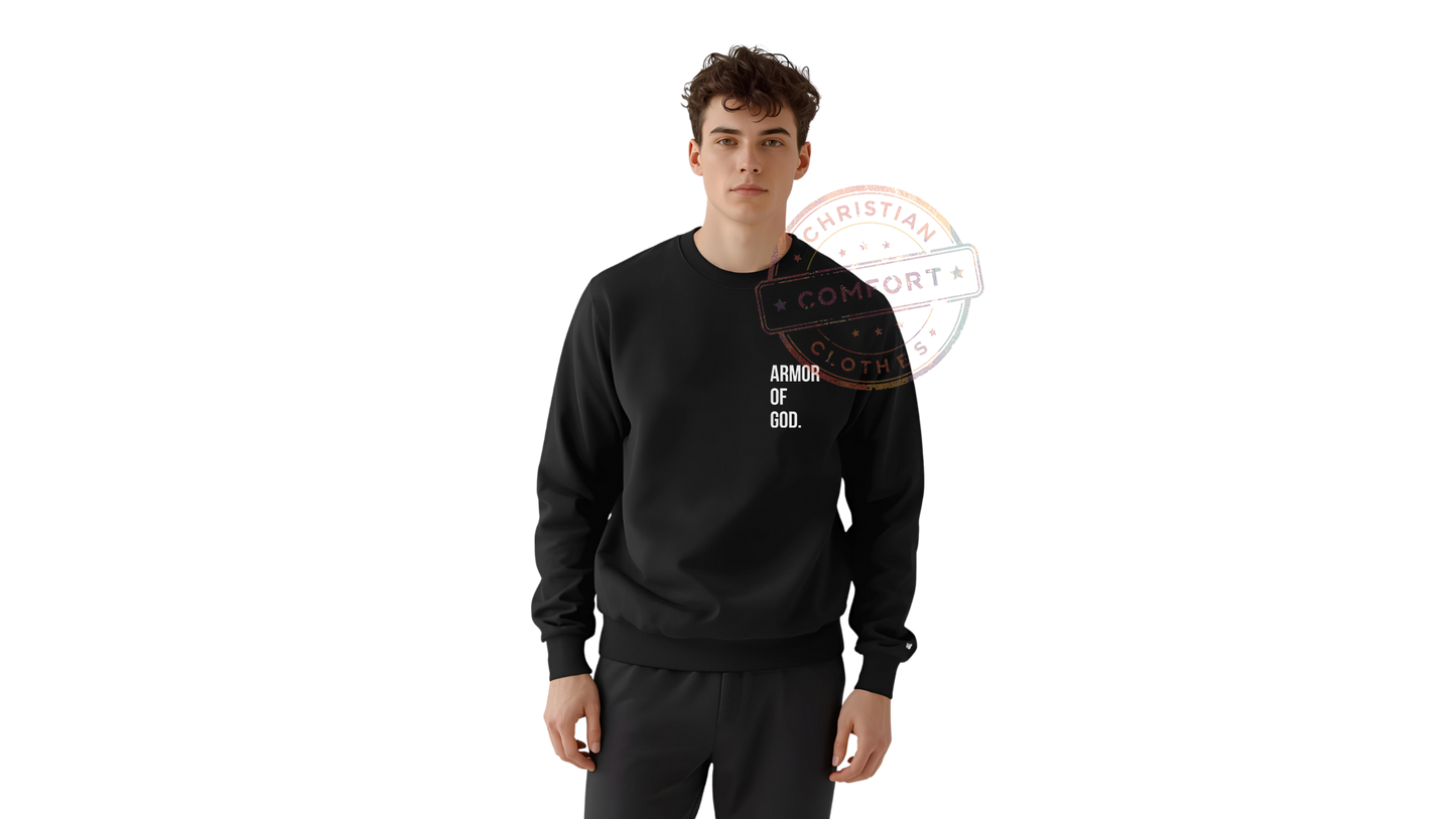 BLACK POCKET PRINT SWEATSHIRT