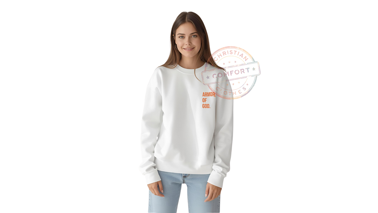 CLASSIC WHITE POCKET PRINT SWEATSHIRT