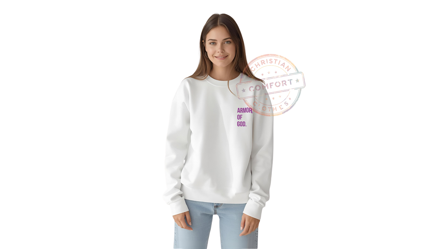 CLASSIC WHITE POCKET PRINT SWEATSHIRT