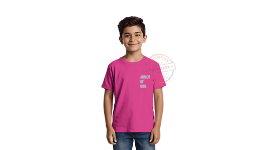 KIDS PINK MINT POCKET PRINT TEE