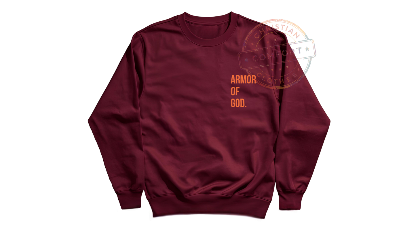 BURGUNDY POCKET PRINT SWEATSHIRT