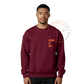 BURGUNDY POCKET PRINT SWEATSHIRT
