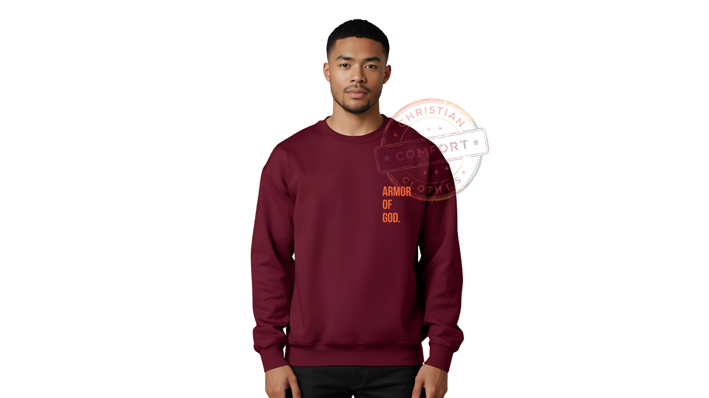 BURGUNDY POCKET PRINT SWEATSHIRT