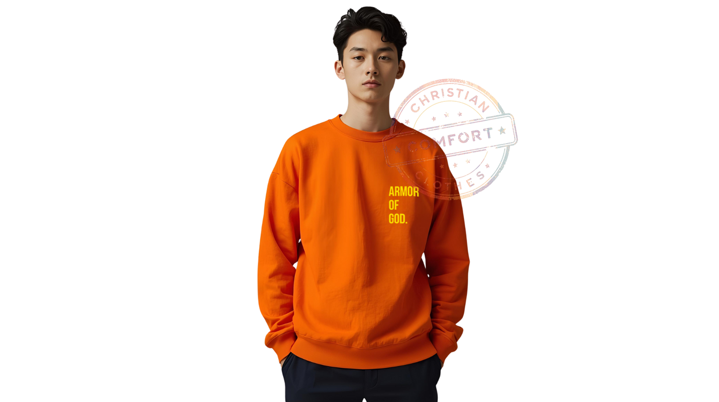 ORANGE POCKET PRINT SWEATSHIRT