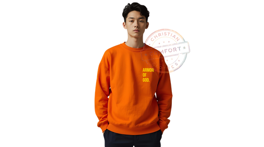 ORANGE POCKET PRINT SWEATSHIRT