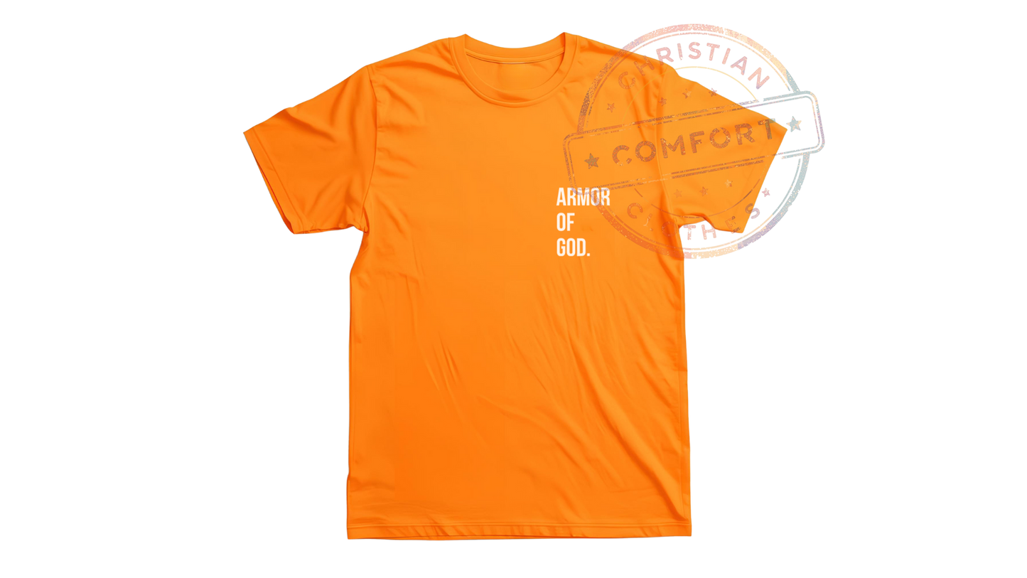 HI VIS POCKET PRINT SAFETY ORANGE TEE