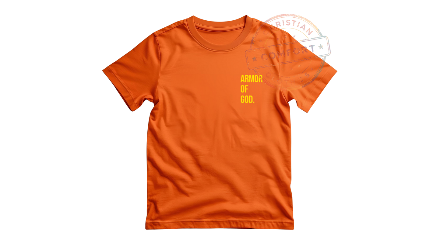 SUNSET ORANGE POCKET PRINT TEE