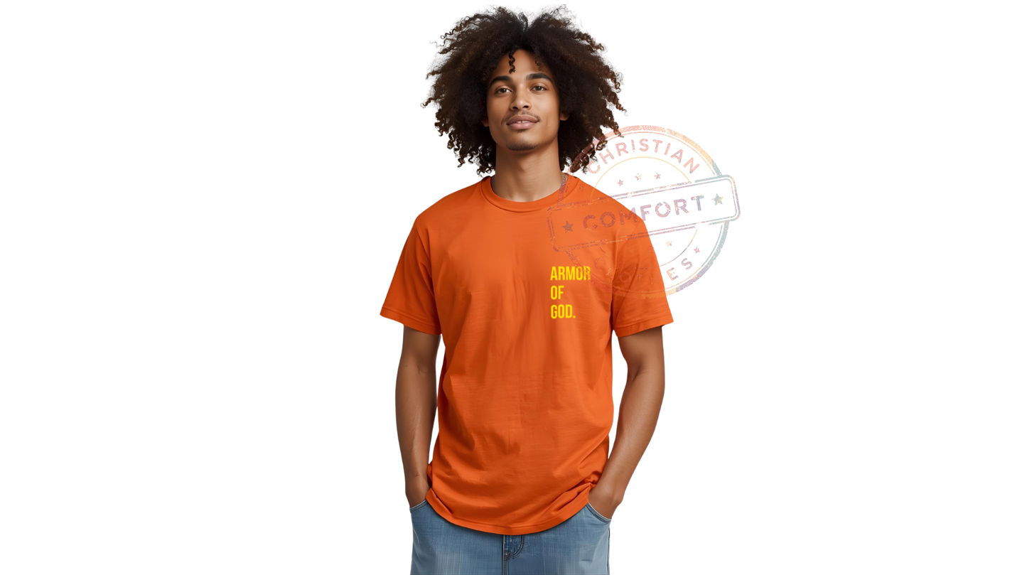 SUNSET ORANGE POCKET PRINT TEE