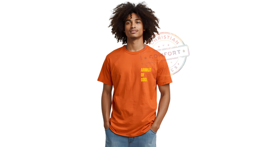 SUNSET ORANGE POCKET PRINT TEE