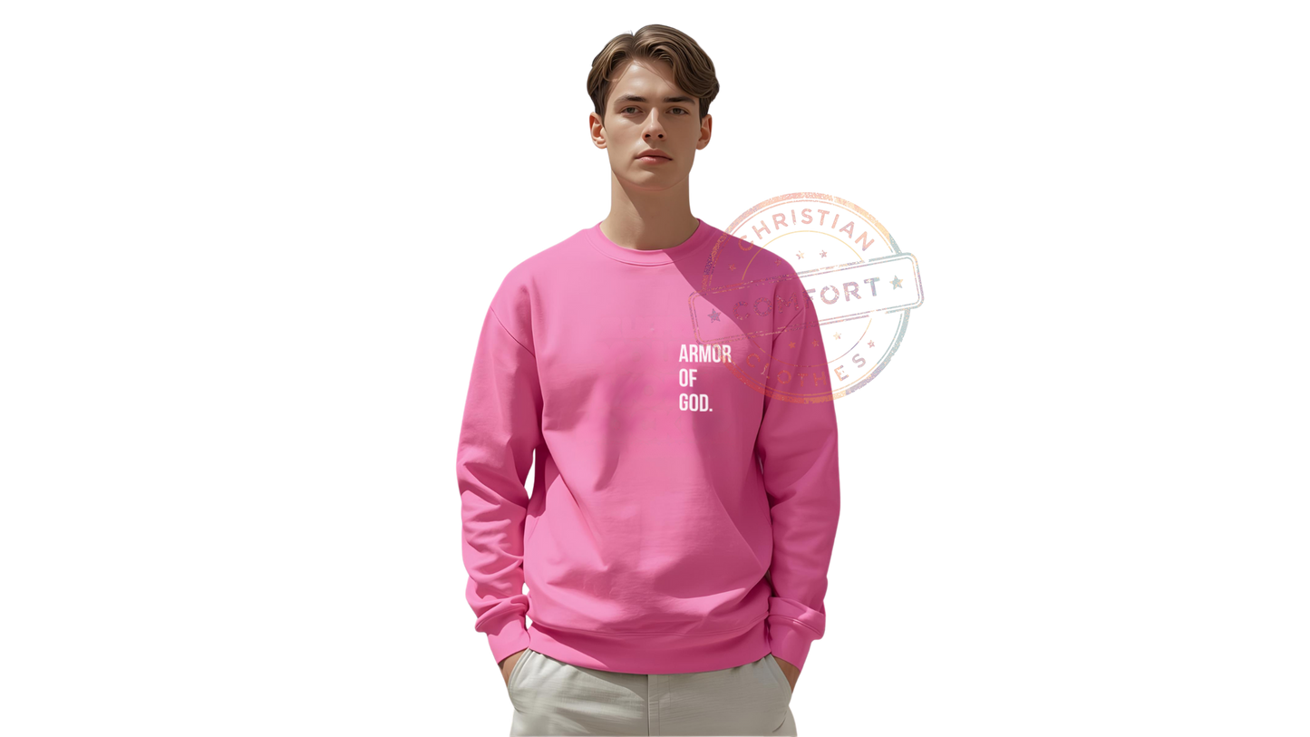 HI VIS SAFETY PINK POCKET PRINT SWEATSHIRT