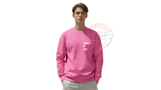HI VIS SAFETY PINK POCKET PRINT SWEATSHIRT