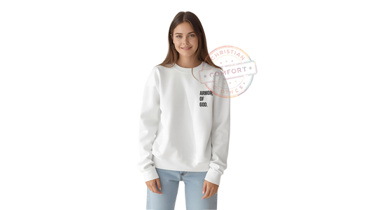 CLASSIC WHITE POCKET PRINT SWEATSHIRT