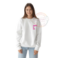 CLASSIC WHITE POCKET PRINT SWEATSHIRT