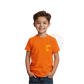 KIDS SUNSET ORANGE POCKET PRINT TEE